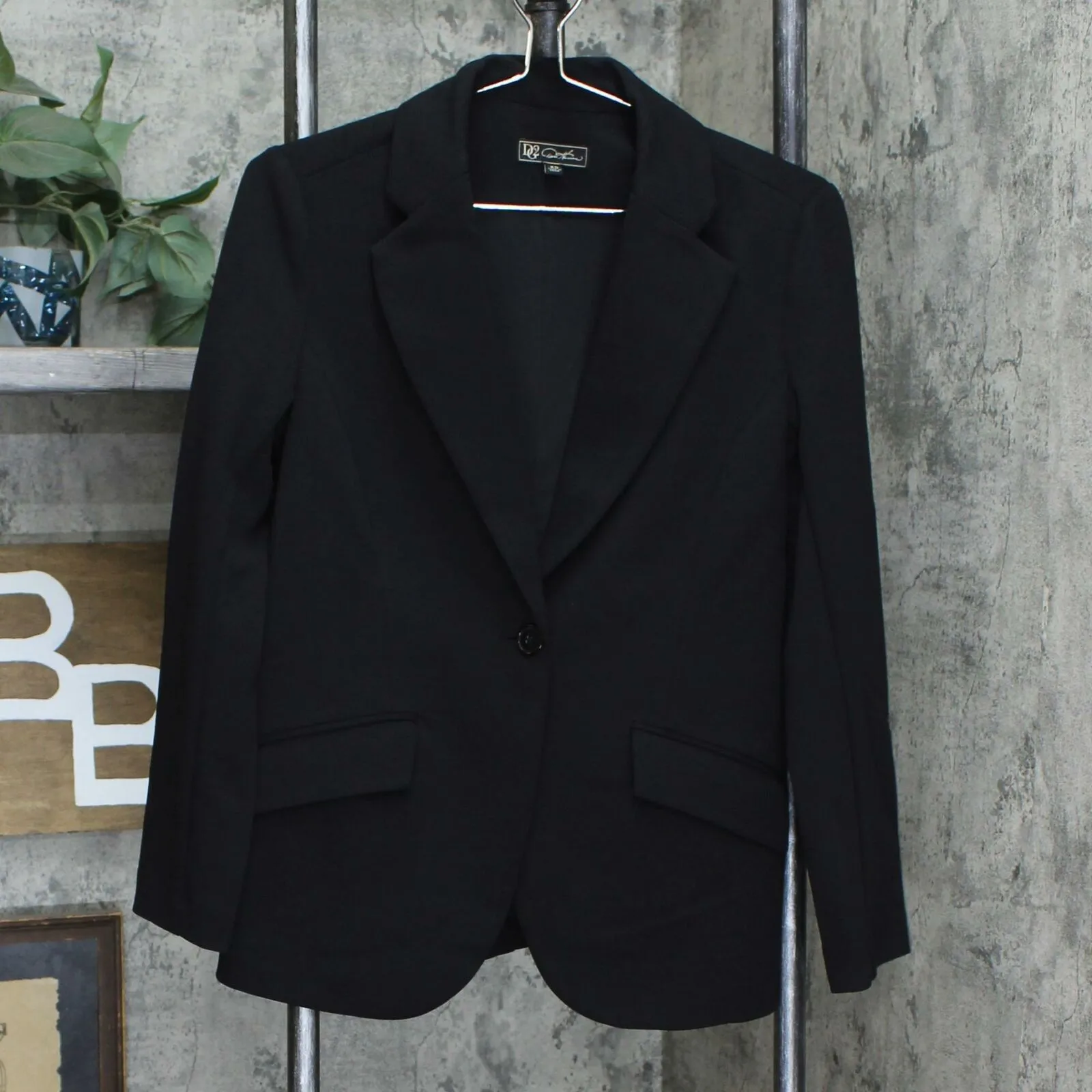 DG2 by Diane Gilman Women's Stretch Crepe Blazer Black XS