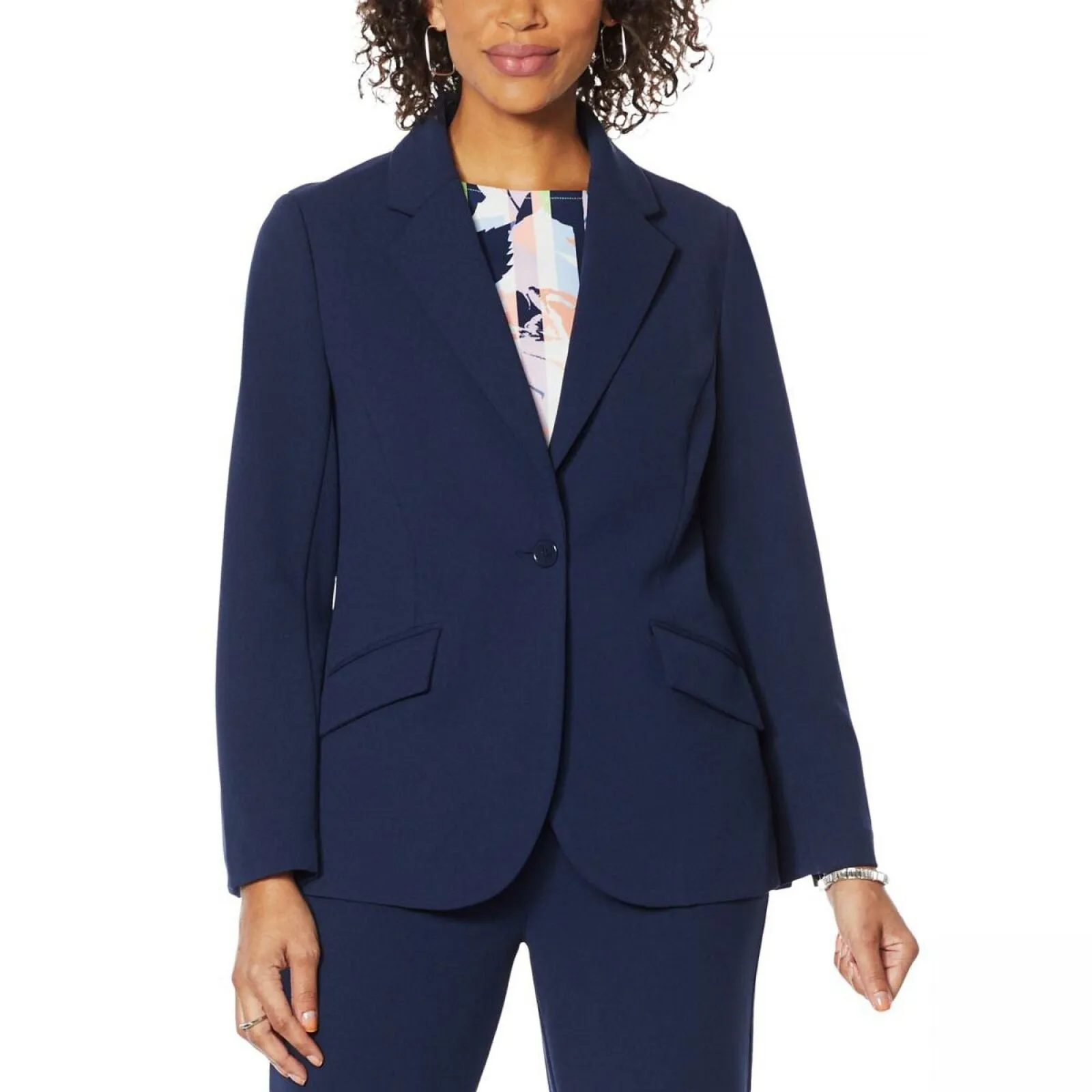 DG2 by Diane Gilman Women's Stretch Crepe Blazer