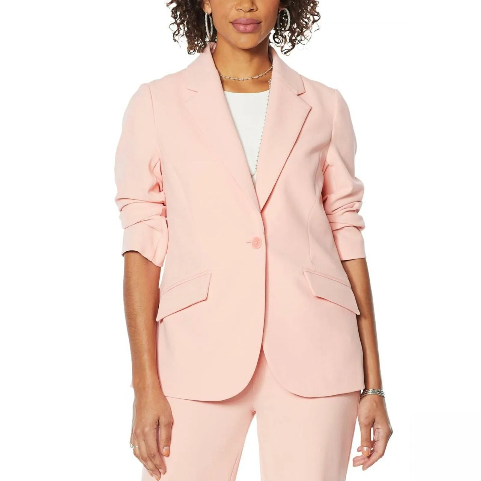 DG2 by Diane Gilman Women's Stretch Crepe Blazer