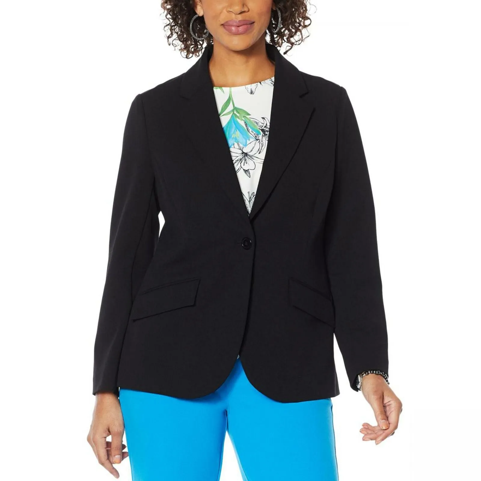 DG2 by Diane Gilman Women's Stretch Crepe Blazer