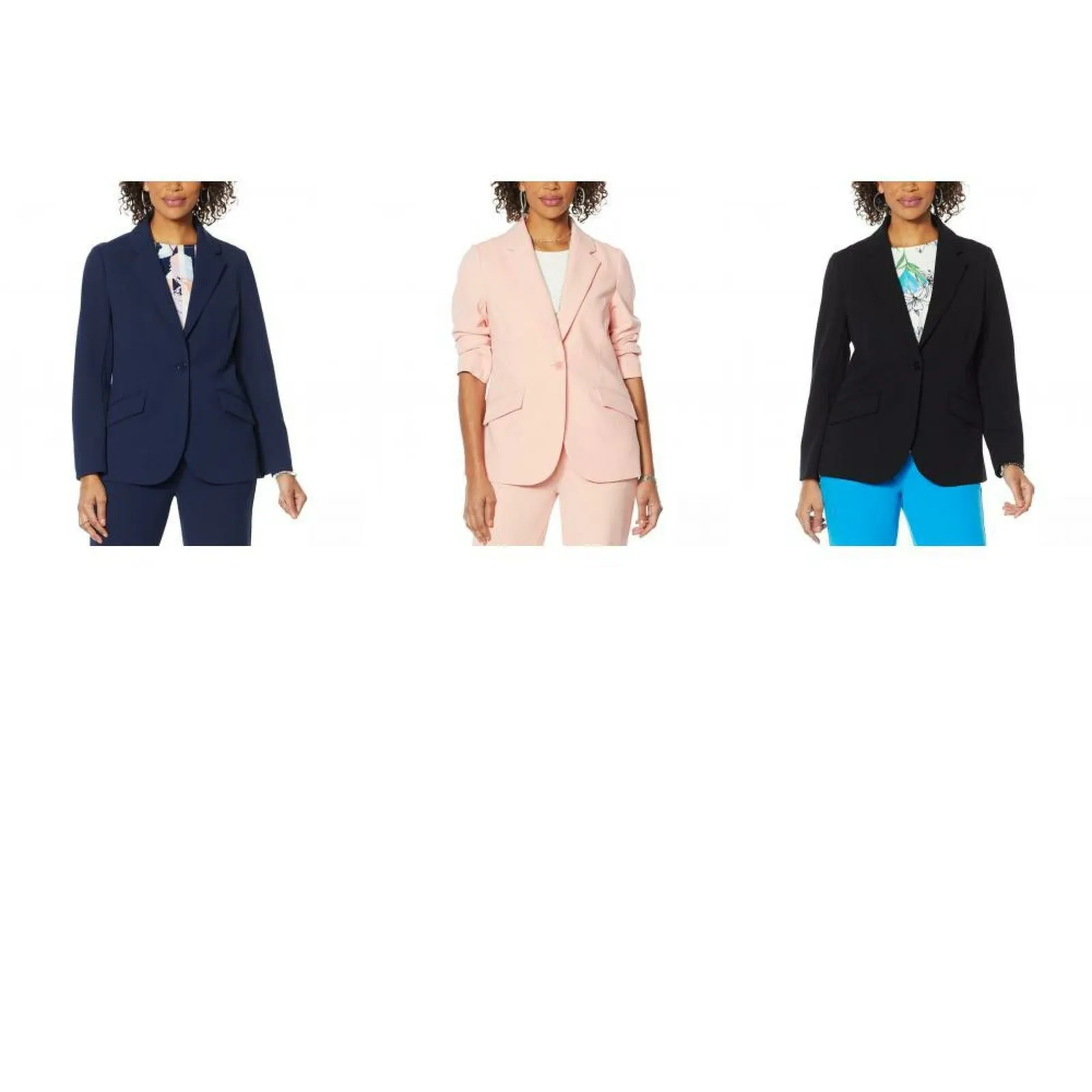 DG2 by Diane Gilman Women's Stretch Crepe Blazer