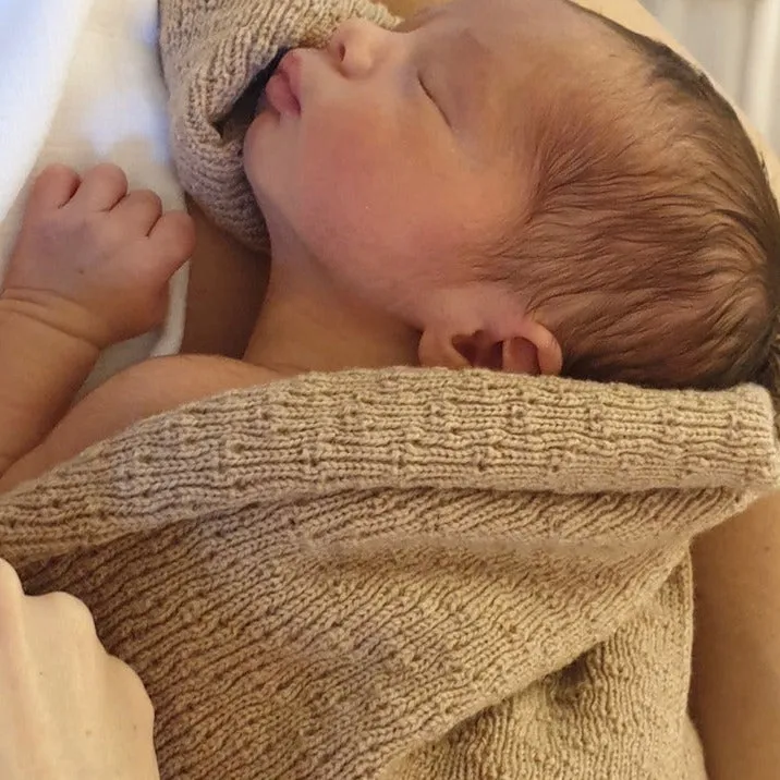 Dora Merino Wool Winter Blanket (Sand)