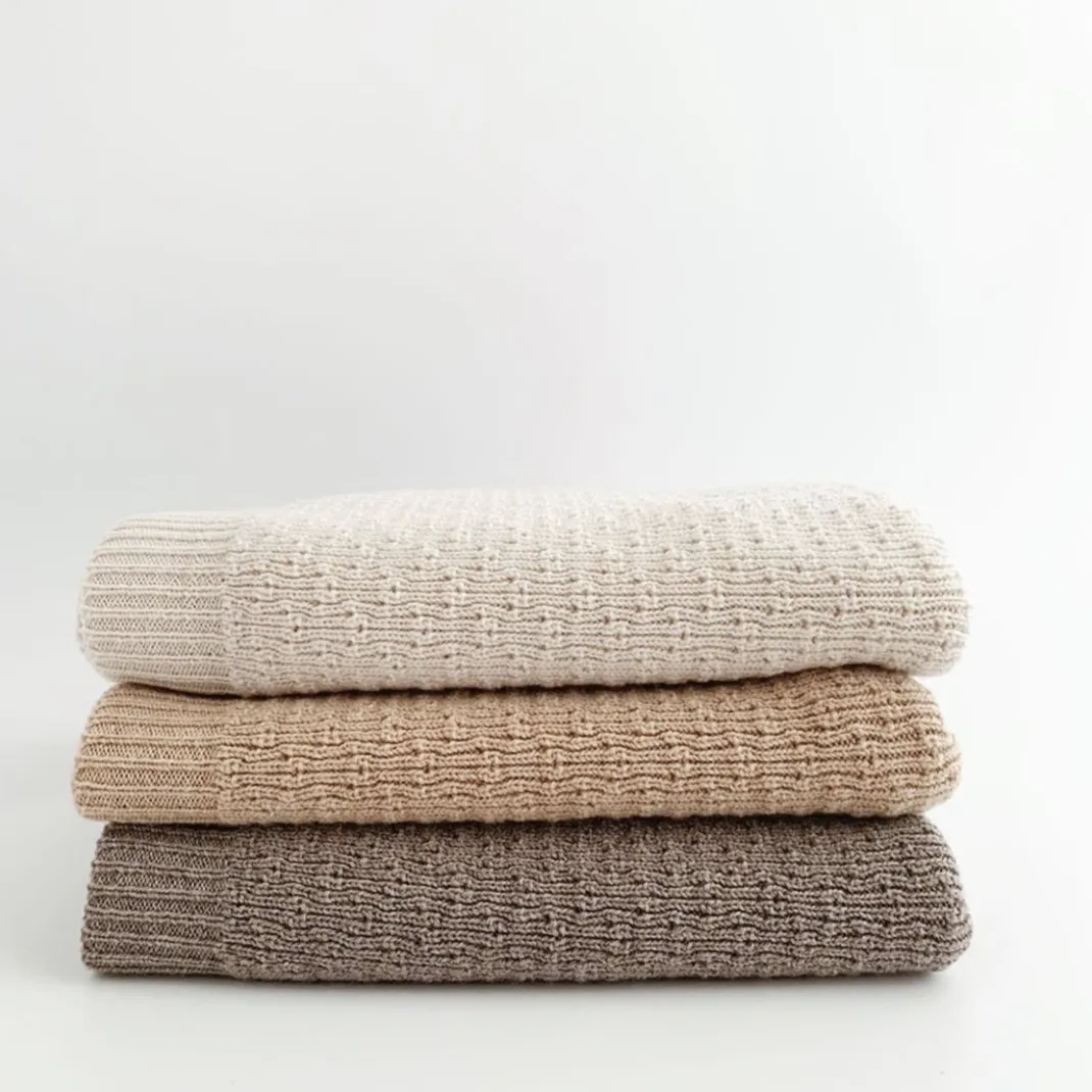 Dora Merino Wool Winter Blanket (Sand)