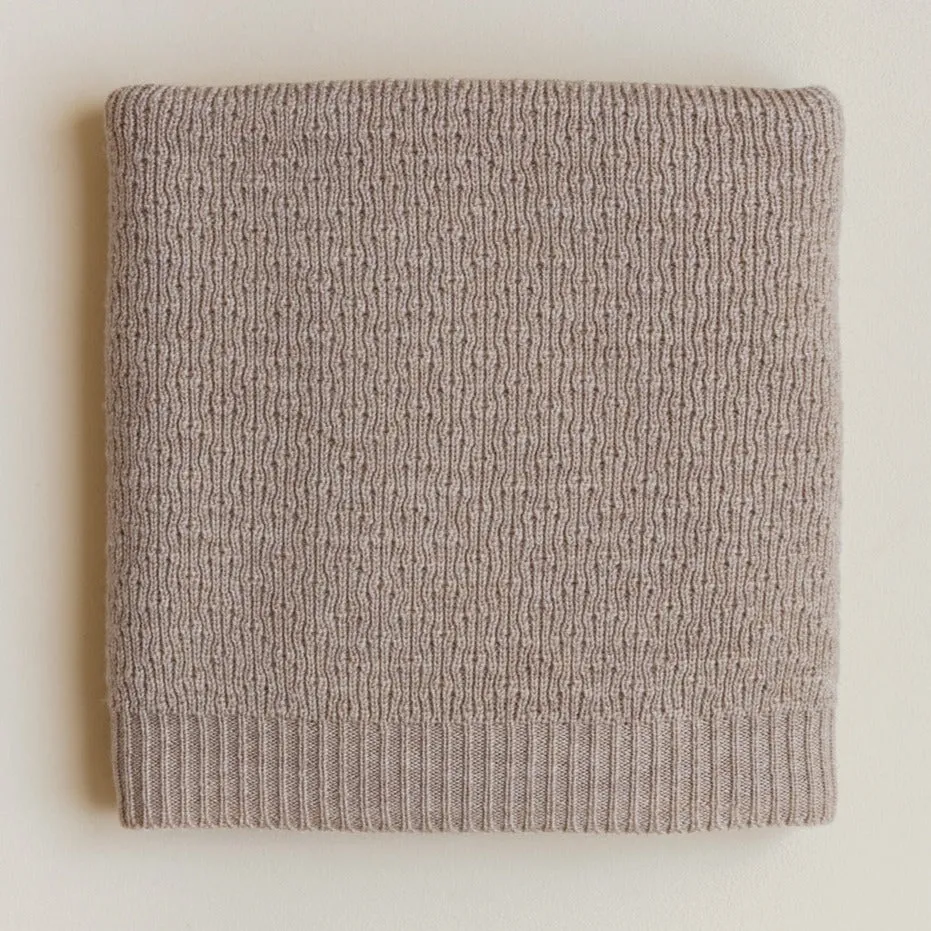 Dora Merino Wool Winter Blanket (Sand)