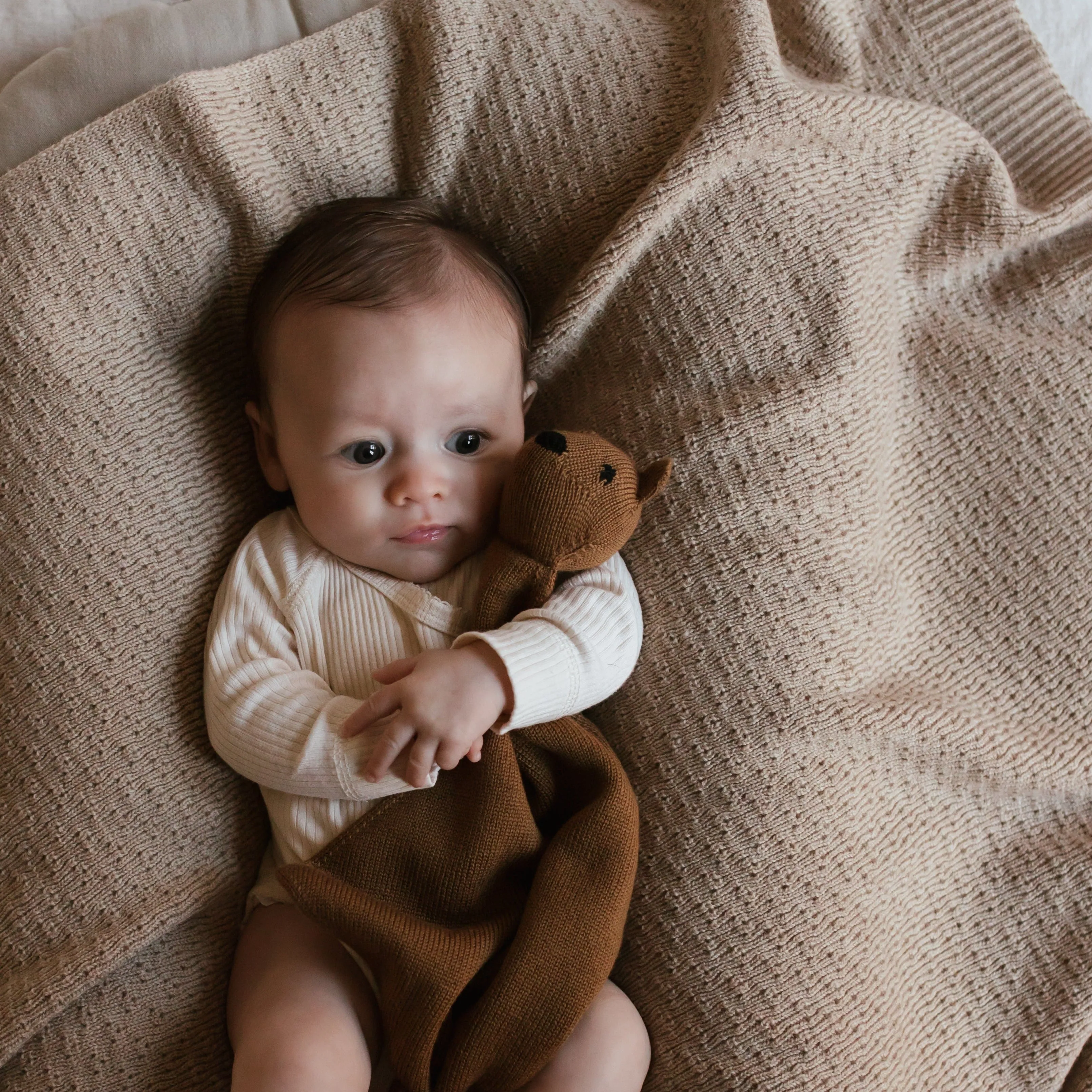 Dora Merino Wool Winter Blanket (Sand)