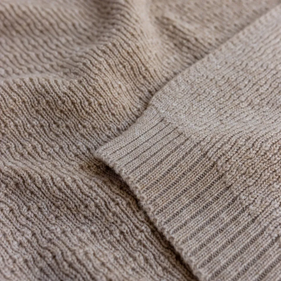 Dora Merino Wool Winter Blanket (Sand)