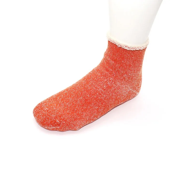 Double Face Ankle Socks - Organic Cotton - Dark Orange