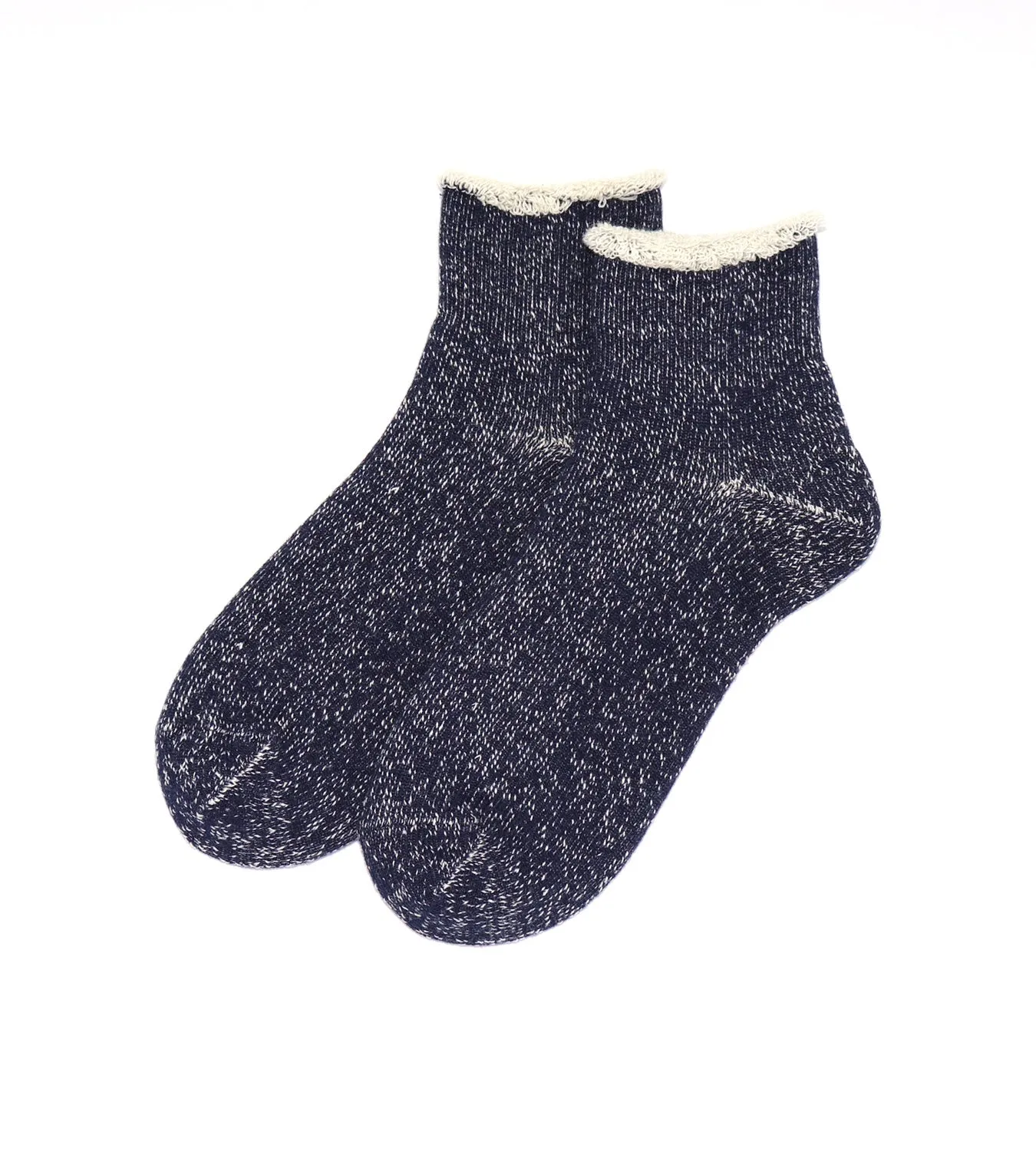 Double Face Ankle Socks - Organic Cotton - Navy