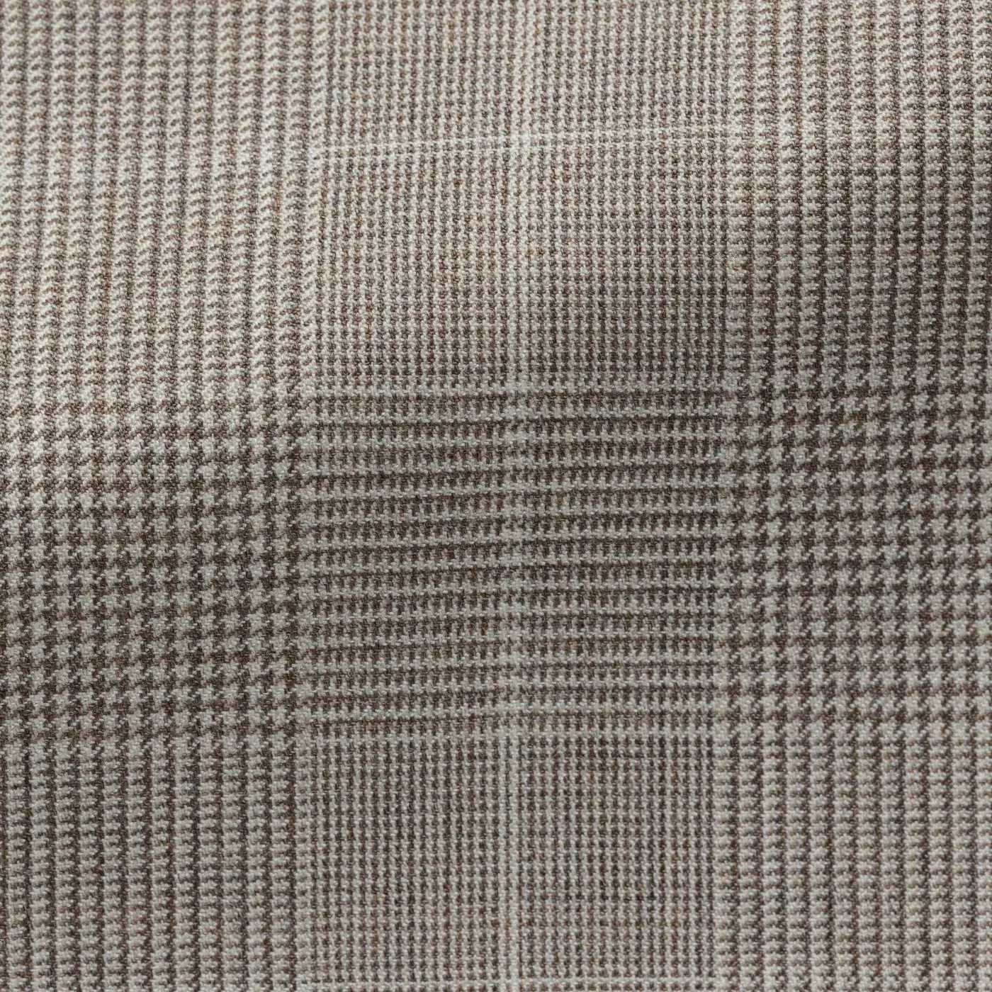 Drago Light Brown S130 Wool With Ivory Glencheck