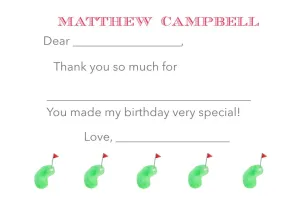 Easy Breezy Golf Thank You Notes
