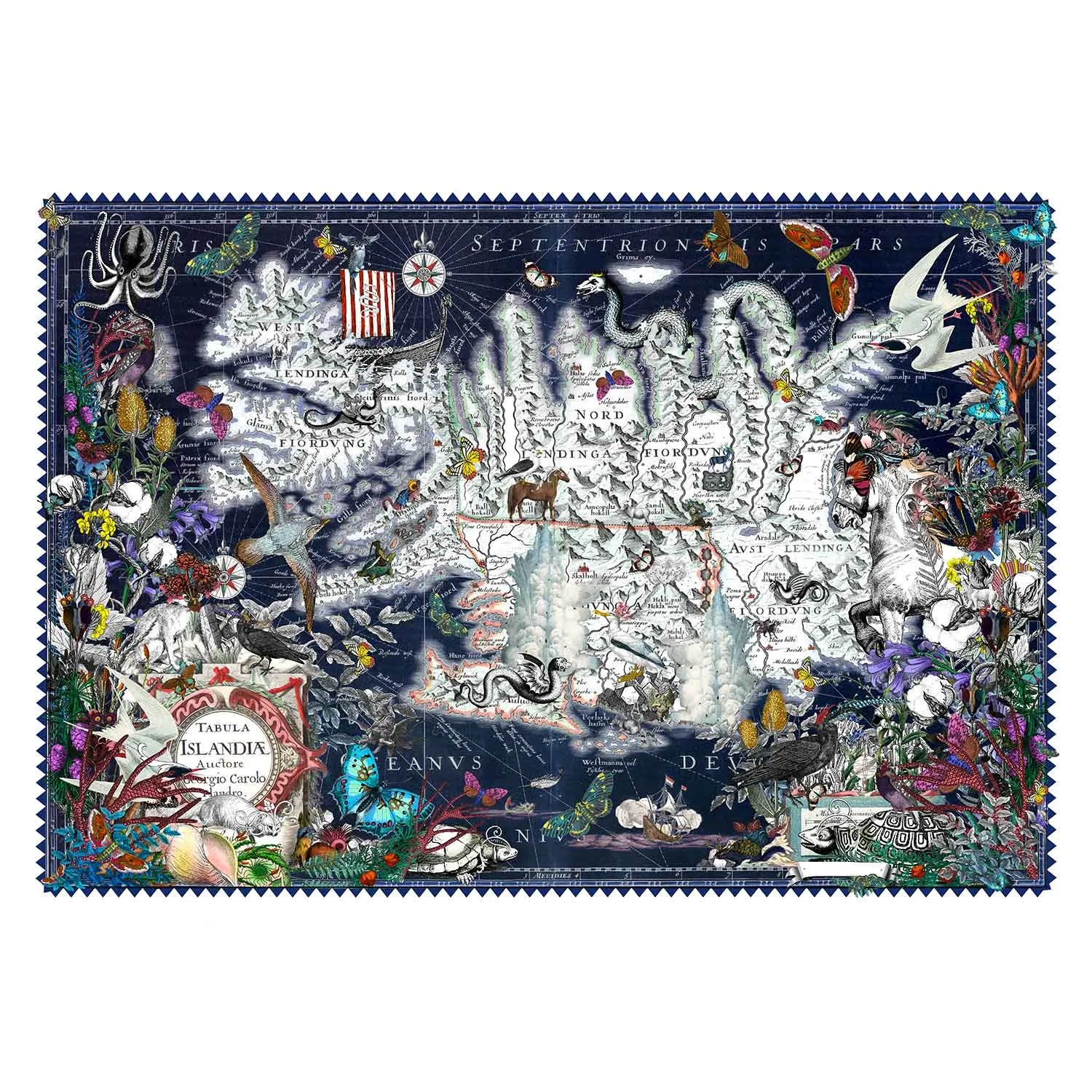 Eldgamla Isafold - Bimmblatt Iceland Map - Art Print