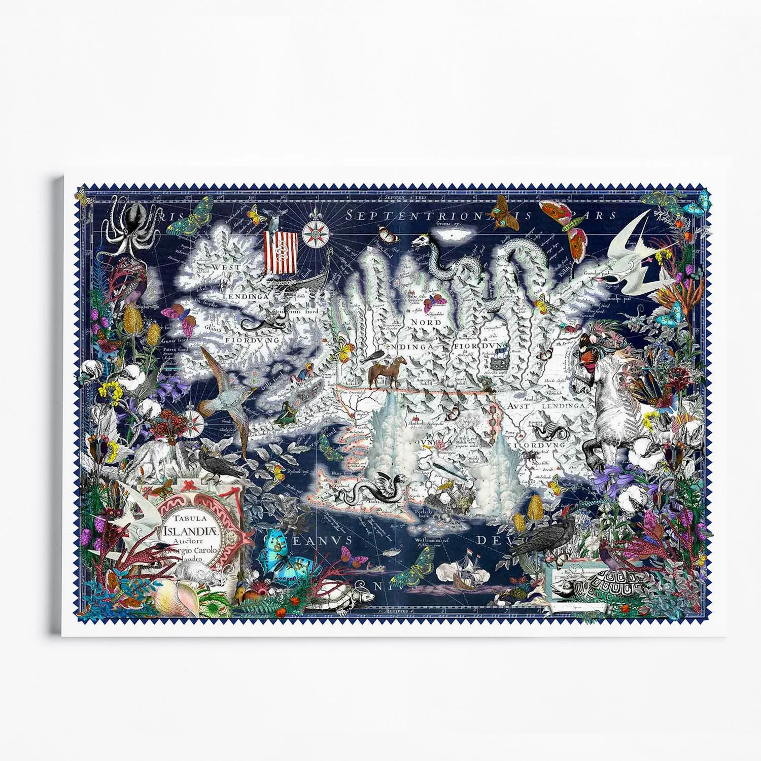Eldgamla Isafold - Bimmblatt Iceland Map - Art Print
