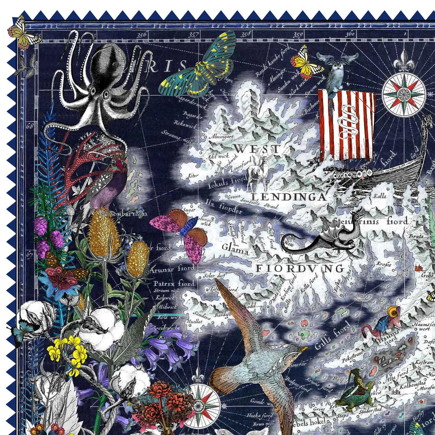 Eldgamla Isafold - Bimmblatt Iceland Map - Art Print