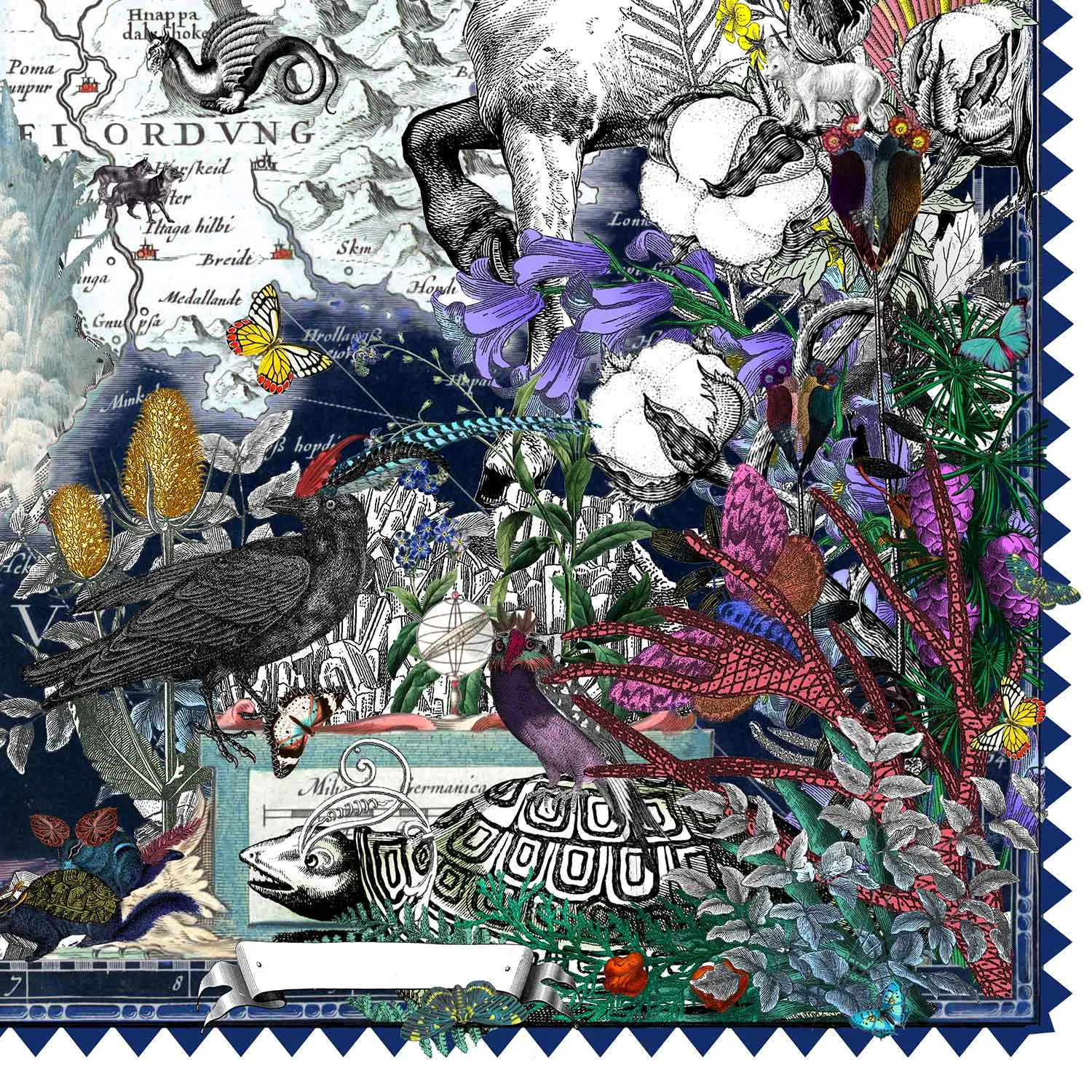 Eldgamla Isafold - Bimmblatt Iceland Map - Art Print