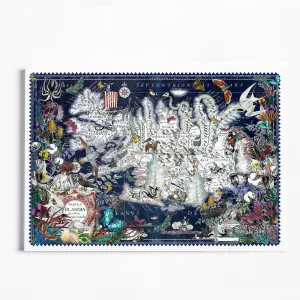 Eldgamla Isafold - Bimmblatt Iceland Map - Art Print