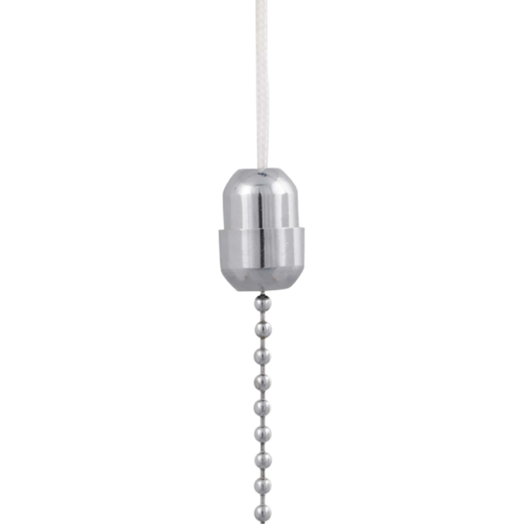 ElekTek Light Pull Chain Chrome Bowling Pin With 80cm Matching Chain