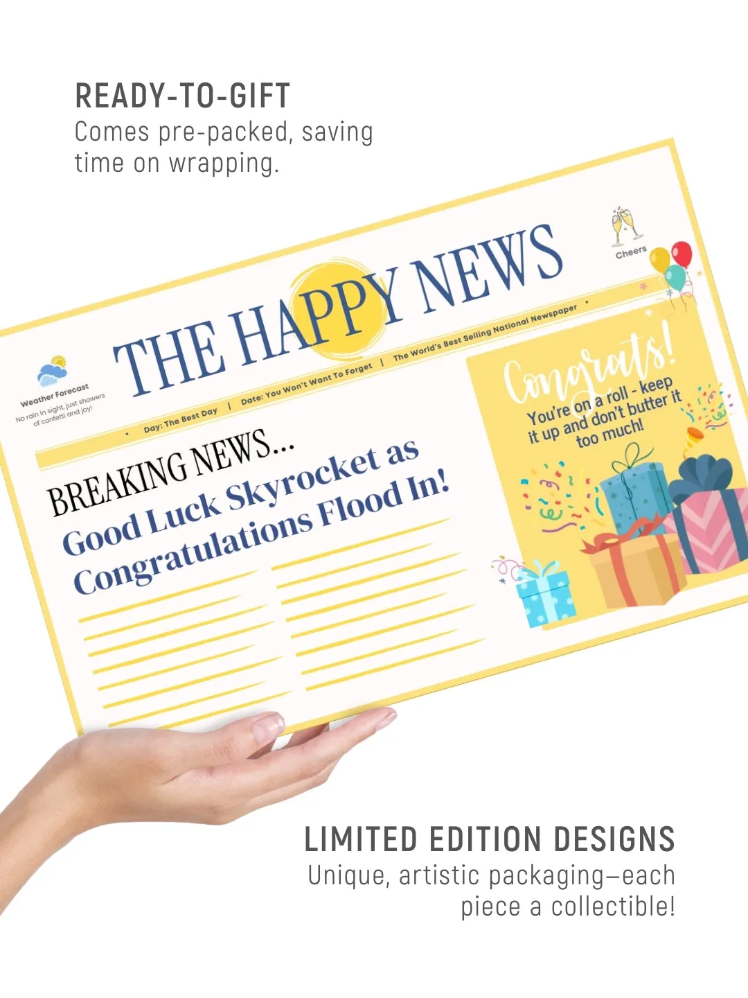 EM5™ Congratulations (The Happy Times) Gift Hamper | Premium Gift Set | 2 x Scented Candles, 1 x Car Perfume, 1 x Solid Perfume, 1 x 50 ml Perfume Spray, 1 x 15 ml Perfume Spray, 1 x Body Mist | Luxury Pack for Him, Her & Loved Ones