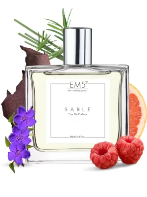 EM5™ Sable Unisex Perfume EDP Spray for Men & Women | Fruity Leather Aromatic Fragrance | Luxury Gift for Him / Her | Variants Available: 50 ml Spray / 15 ml Spray