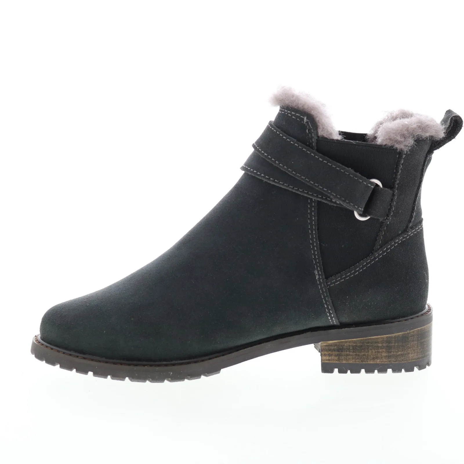 Emu Australia Loxton W12803 Womens Gray Suede Ankle & Booties Boots