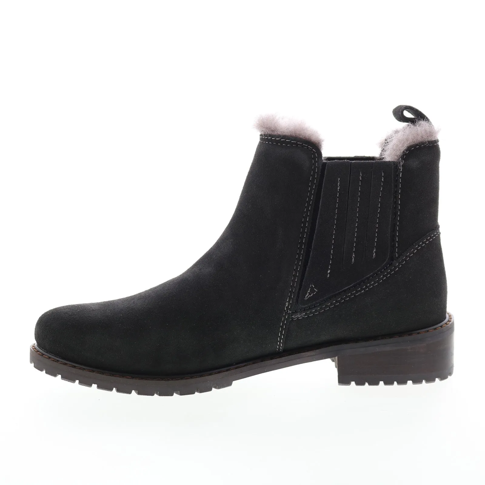 Emu Australia Moira W12975 Womens Gray Suede Zipper Ankle & Booties Boots
