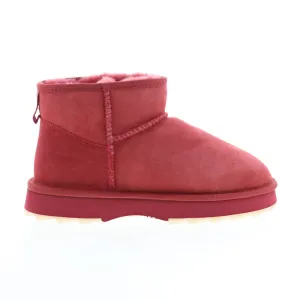 Emu Australia Sharky Micro W12548 Womens Red Suede Ankle & Booties Boots