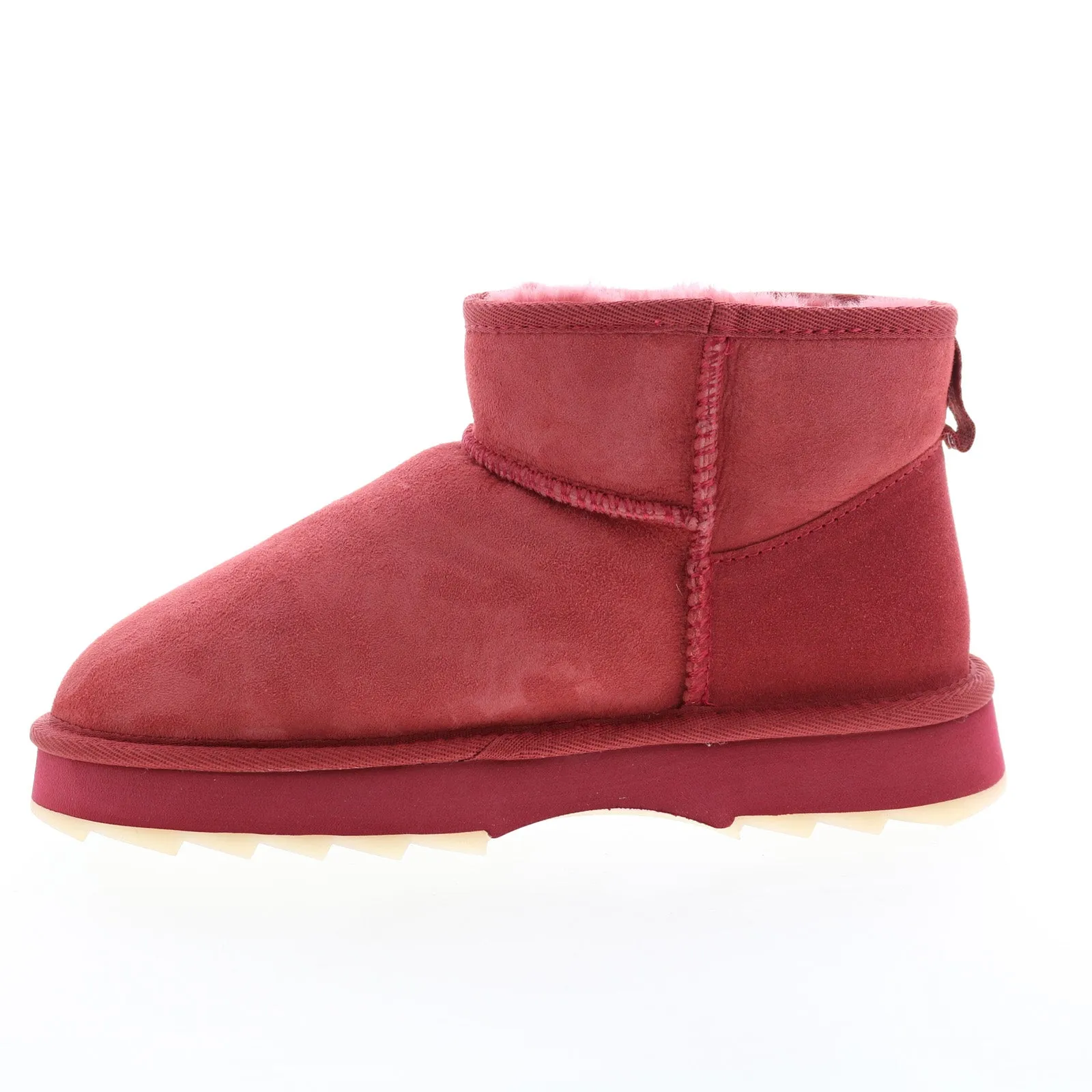 Emu Australia Sharky Micro W12548 Womens Red Suede Ankle & Booties Boots