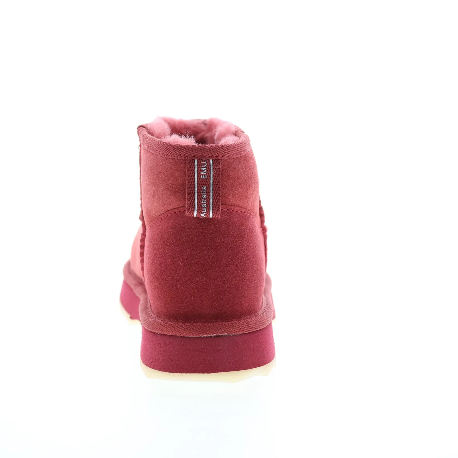 Emu Australia Sharky Micro W12548 Womens Red Suede Ankle & Booties Boots