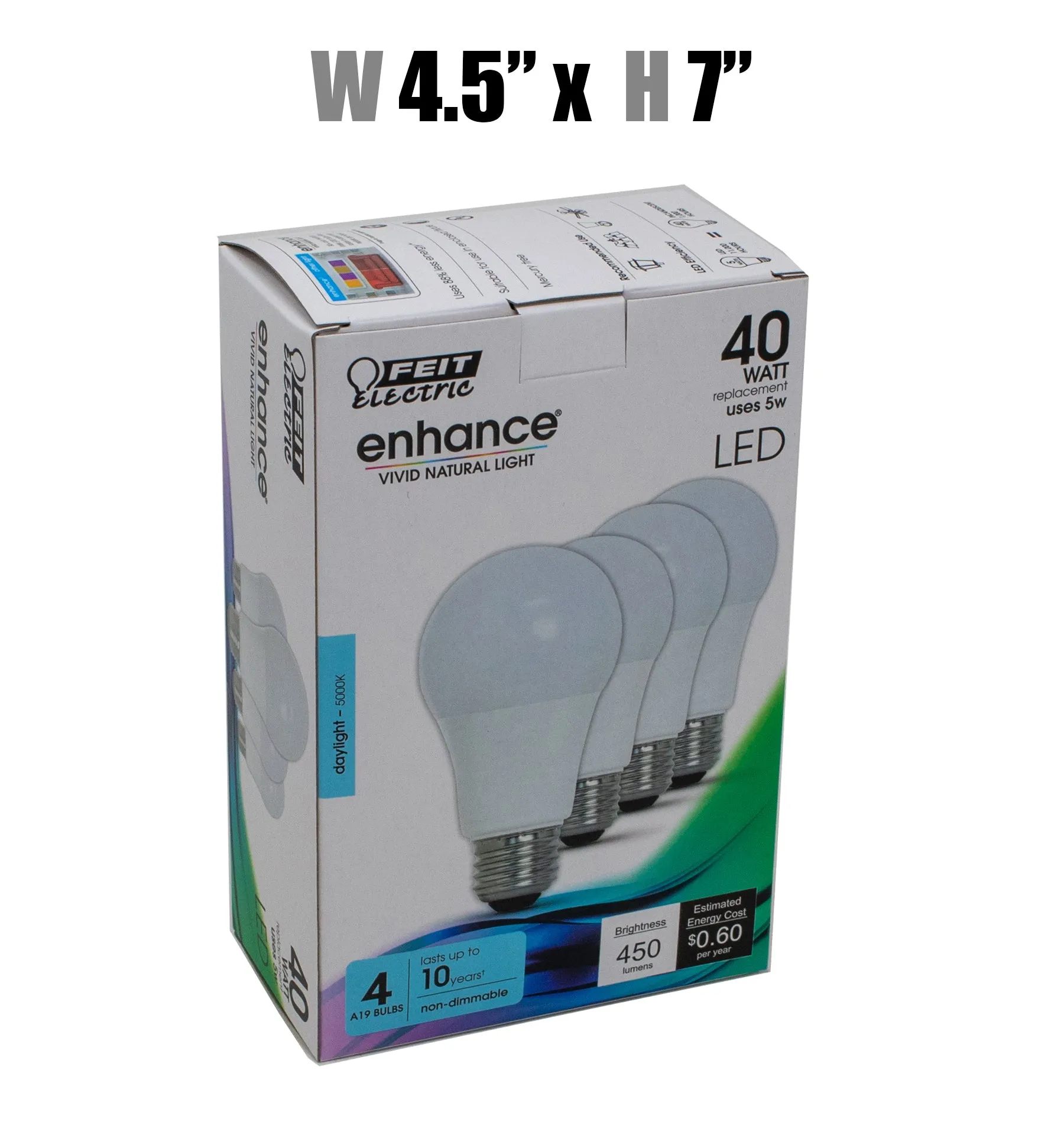 Enhance Daylight Light Bulbs 450 Lumens (40 Watt) - 4 Pk