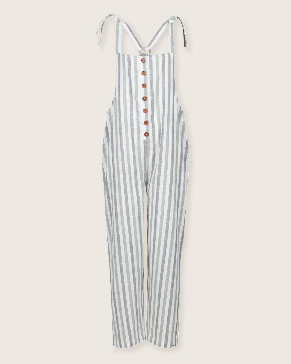 Erin Woven Stripe Dungarees