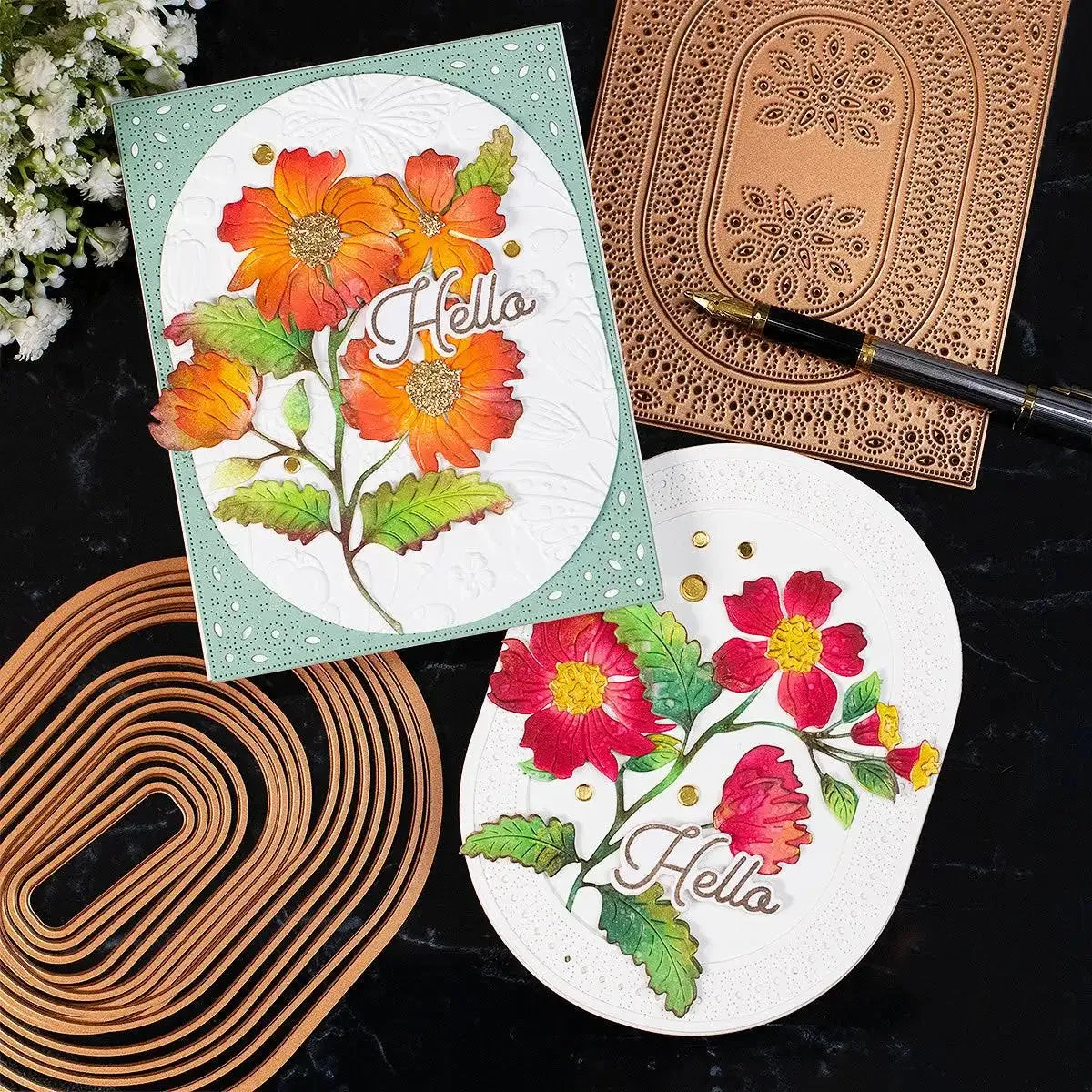 Essential Stylish Ovals Nesting Die Set Spellbinders S5-562