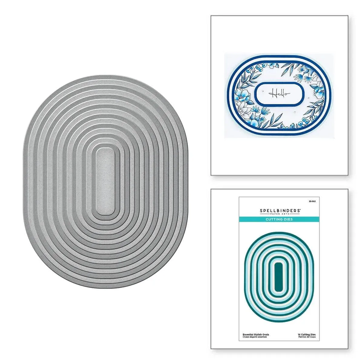 Essential Stylish Ovals Nesting Die Set Spellbinders S5-562