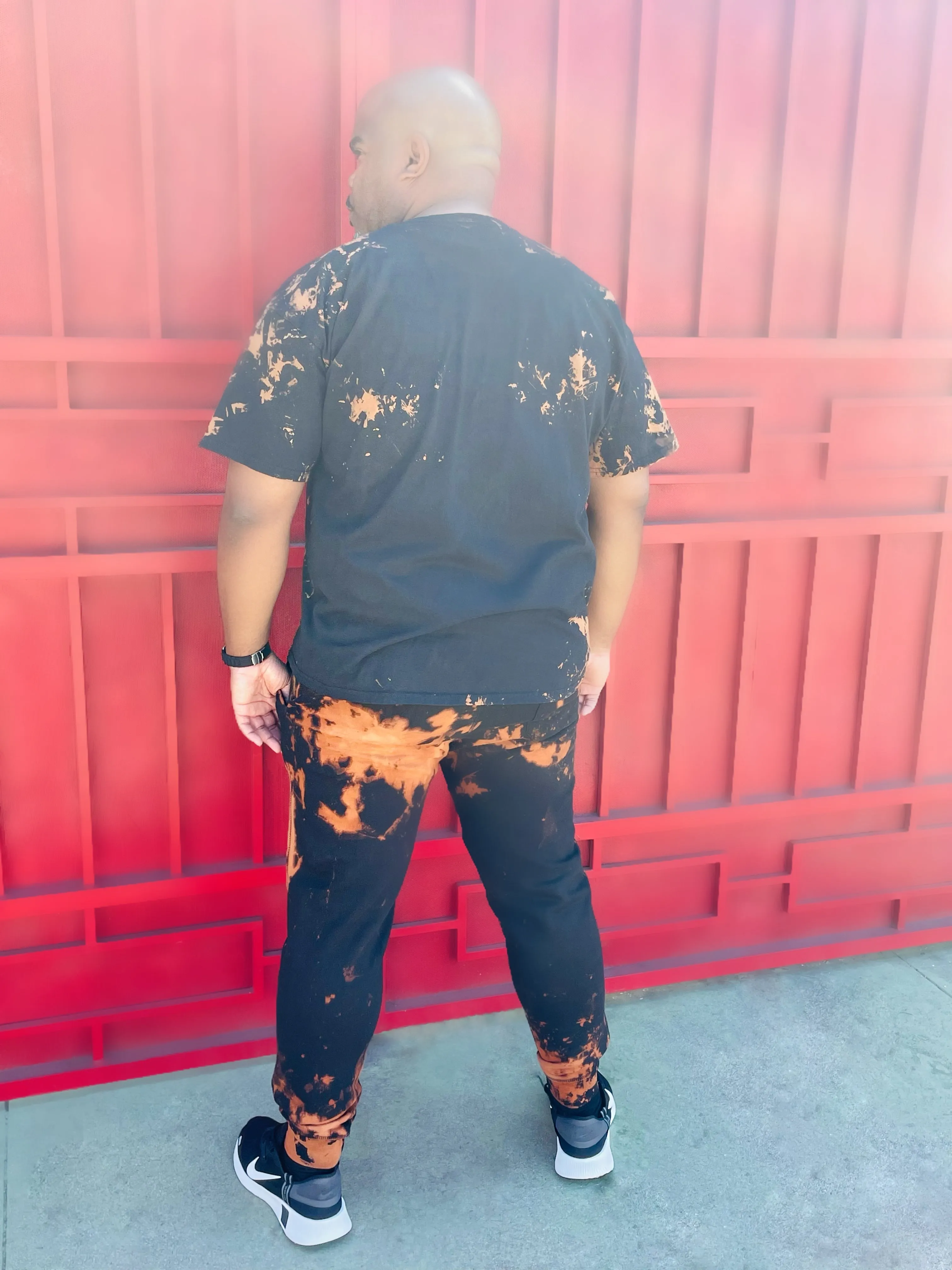 Fallon Aurielle Unisex Signature Acid Wash Jogger Set (Black, Tan & Black)