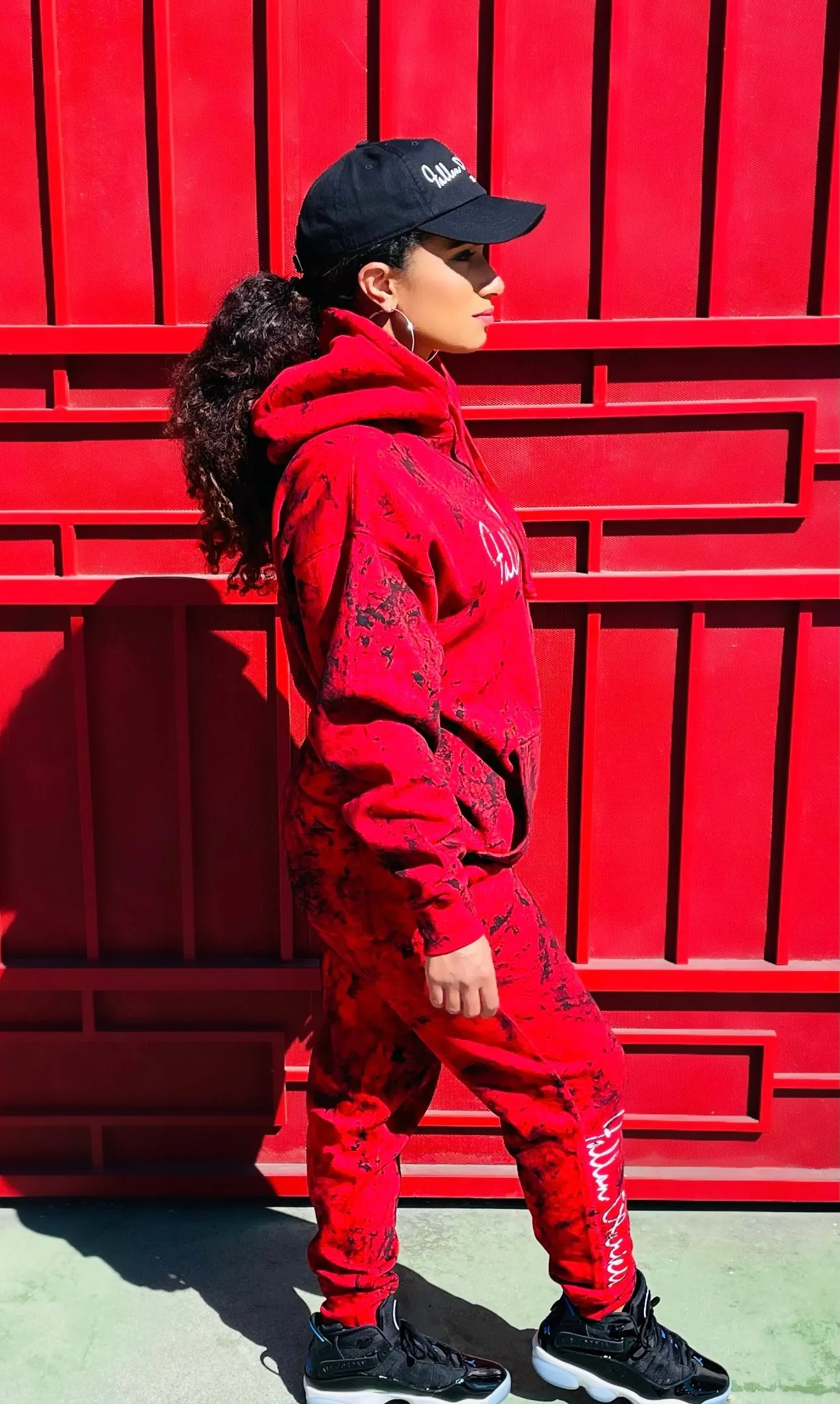 Fallon Aurielle Unisex Signature Fire Hoodie (Red, Black & White)
