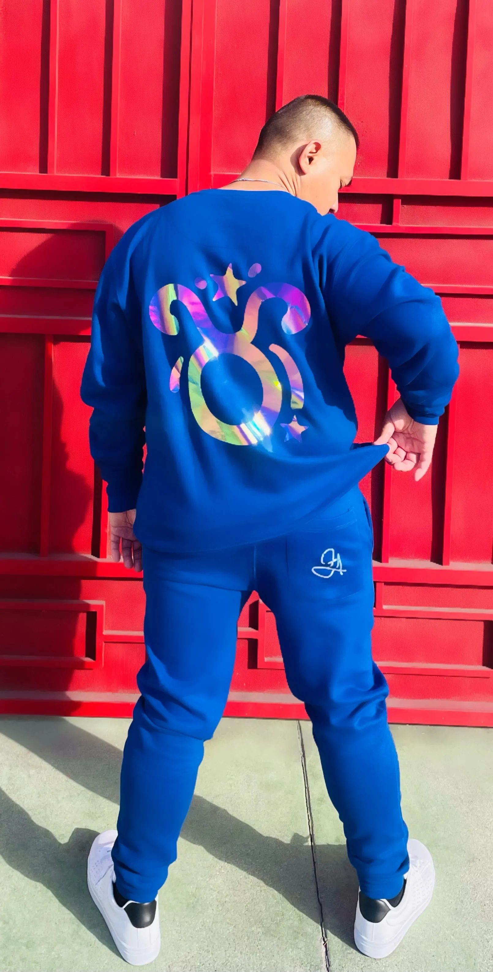 Fallon Aurielle Unisex Signature Joggers (Royal Blue & Holographic)