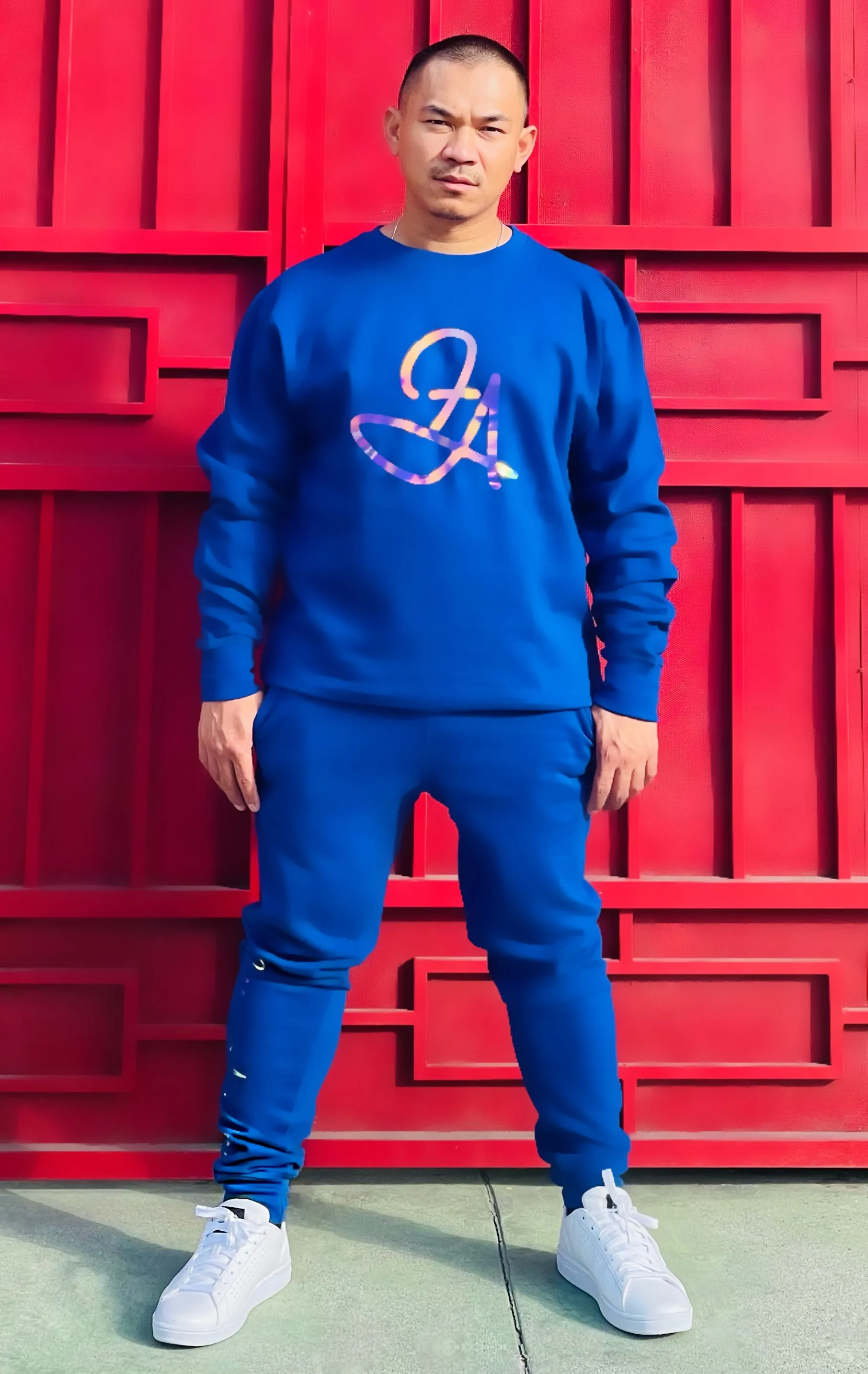 Fallon Aurielle Unisex Signature Joggers (Royal Blue & Holographic)