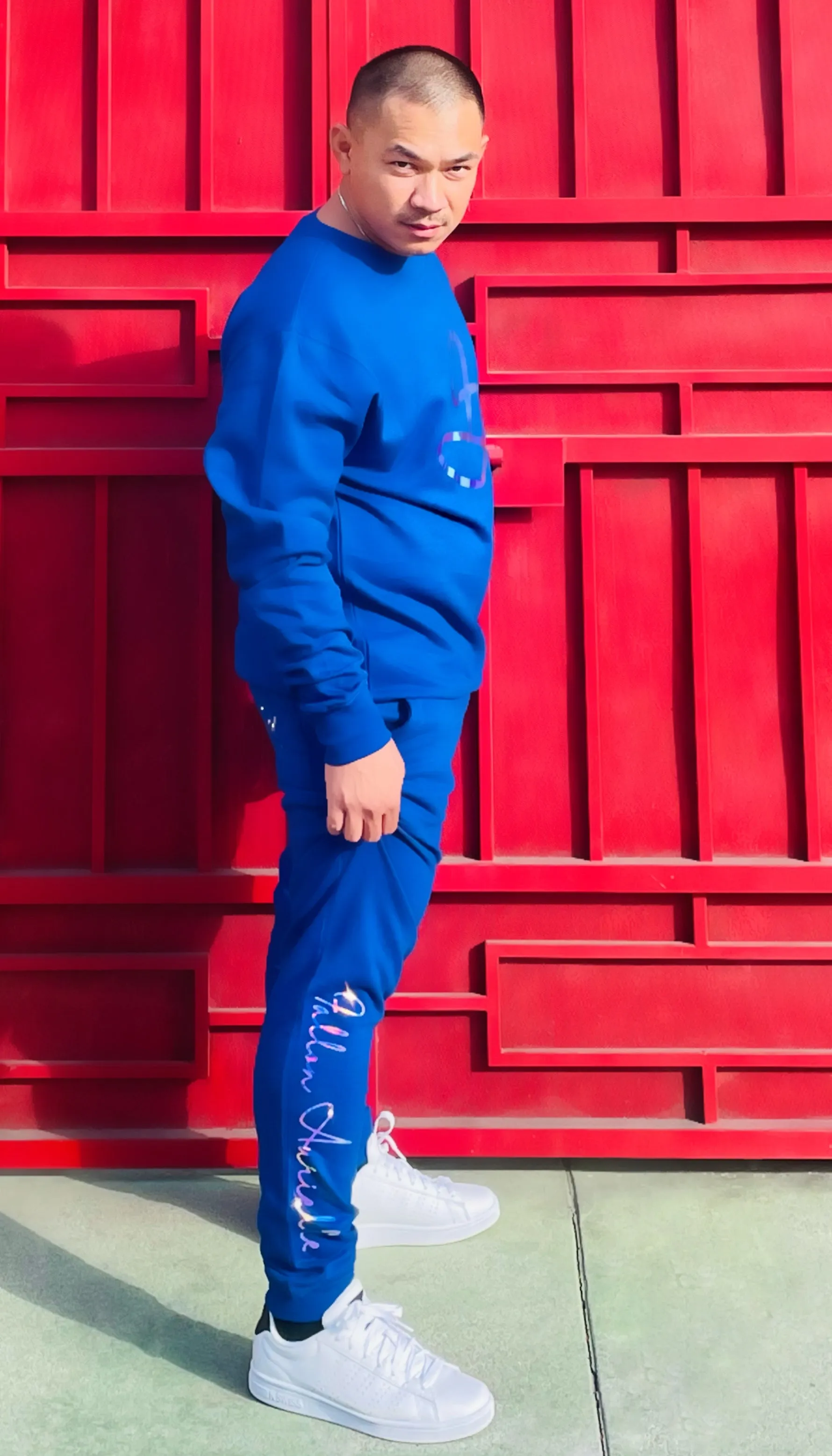 Fallon Aurielle Unisex Signature Joggers (Royal Blue & Holographic)