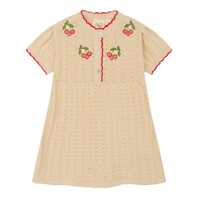 Faye Dress, Warm cotton/Rouge