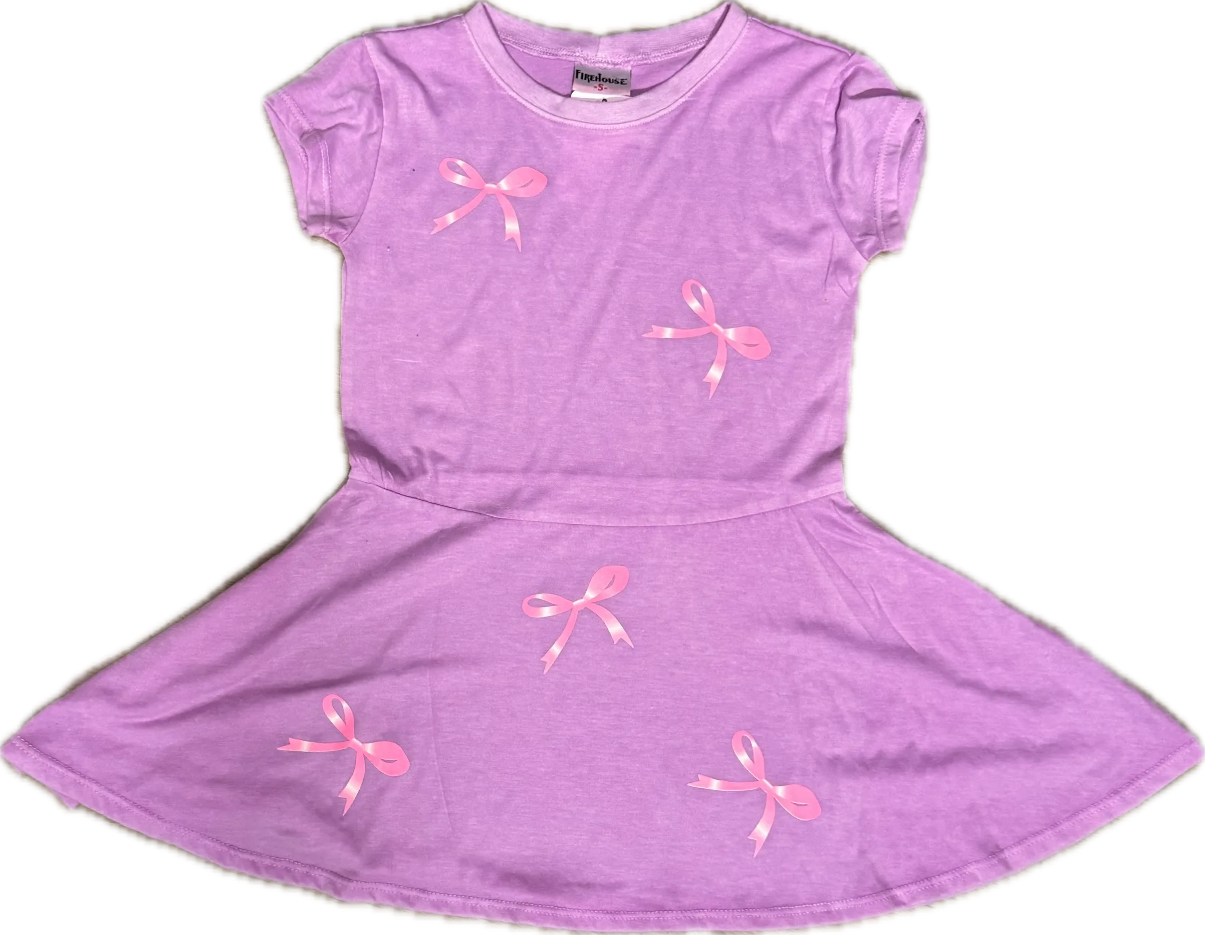 FIREHOUSE- Pink Bows Dress (grape)