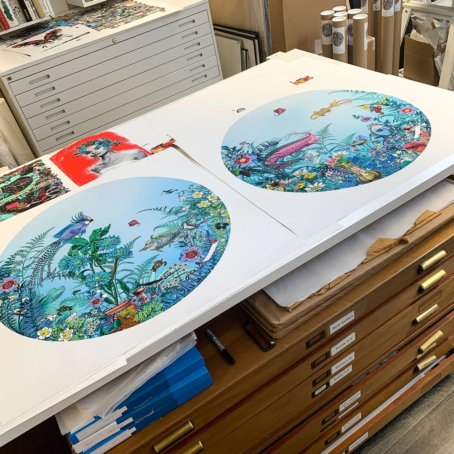 Fiskur Ne Thari - Circular Sea-born - Art Print