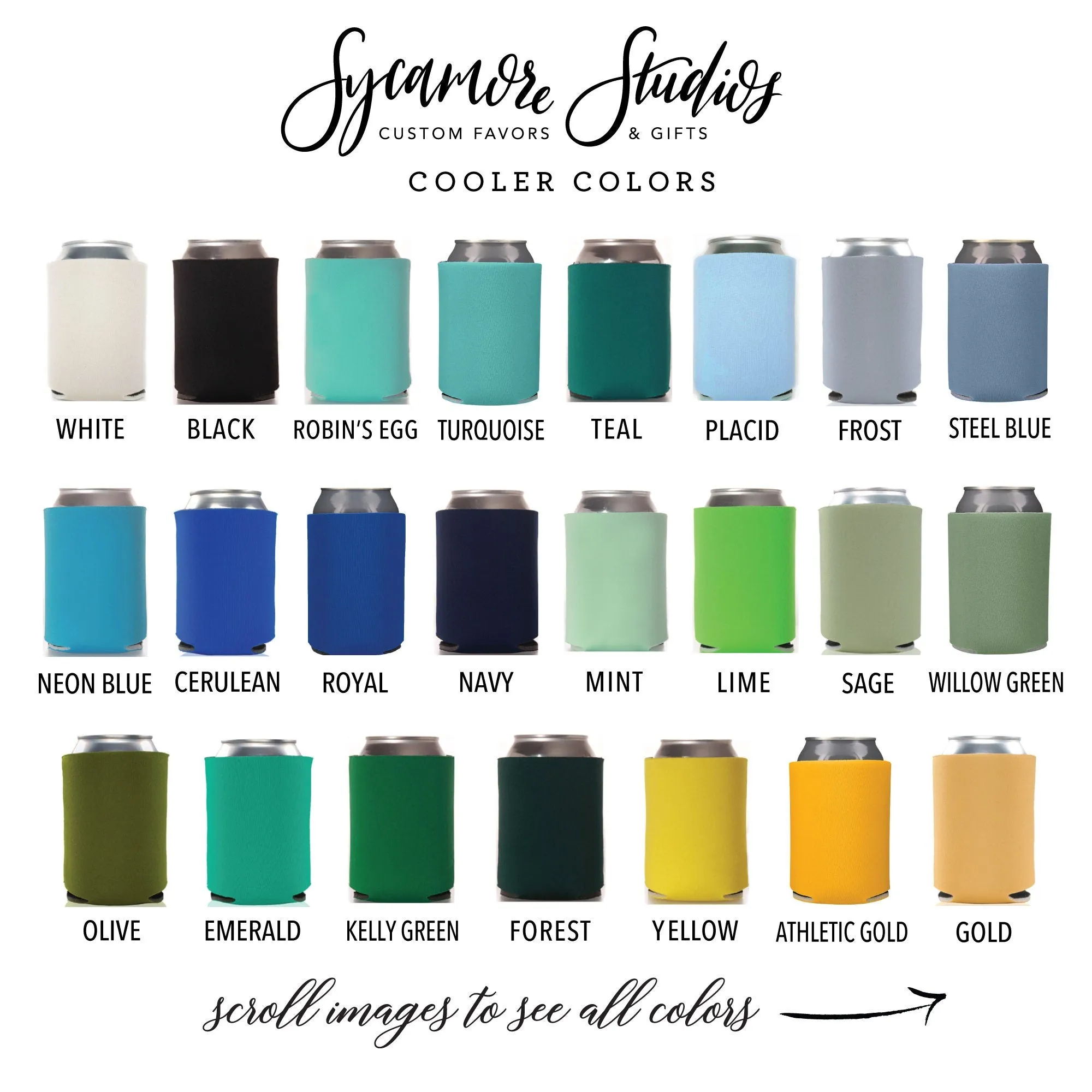 Forever and Always  - Wedding Can Cooler #206R