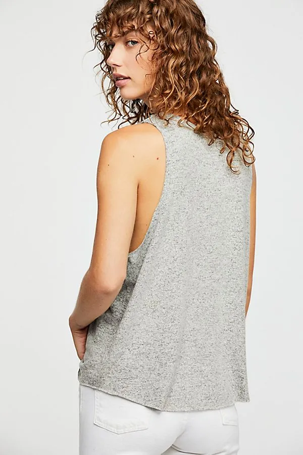 FREE PEOPLE COZY TANK GREY-