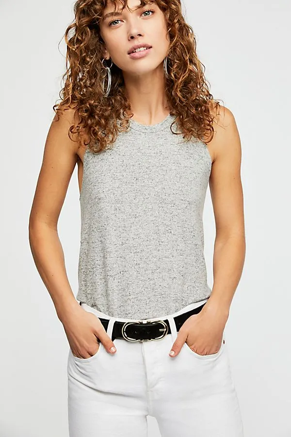 FREE PEOPLE COZY TANK GREY-