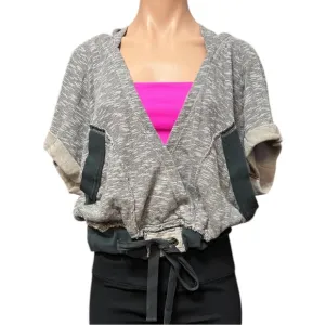 Free People Gray Women's Sweatshirt with Hood Pre-owned Good Condition
