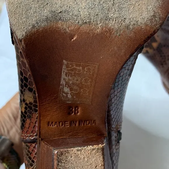 Free People New Frontier Western Booties in Snakeskin Leather