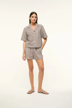 Gabi Shirt Dark Chocolate Gingham