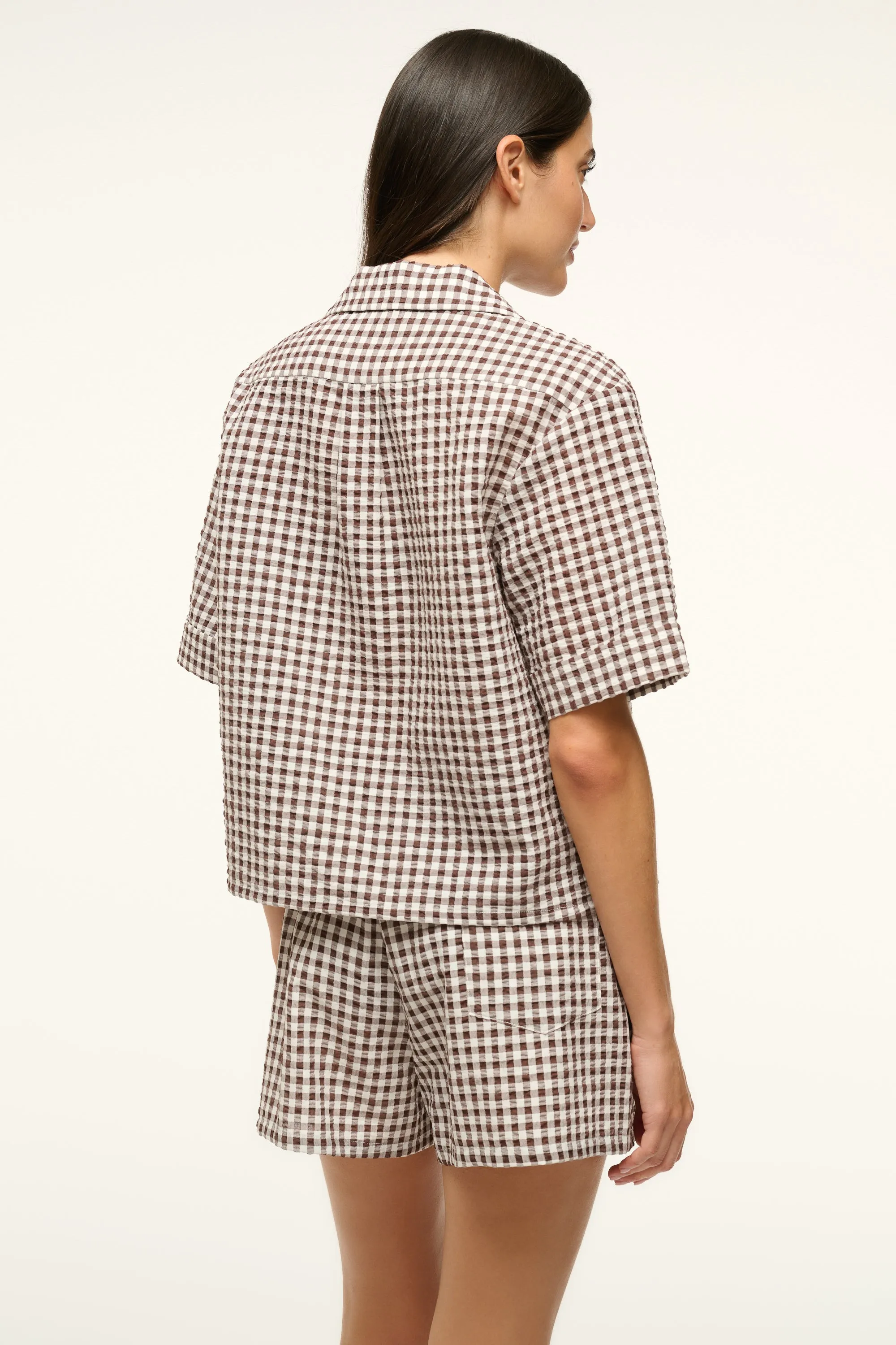 Gabi Shirt Dark Chocolate Gingham