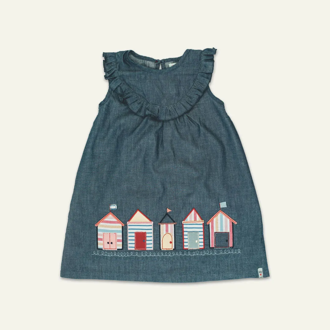 Grey Conversational Applique Dress