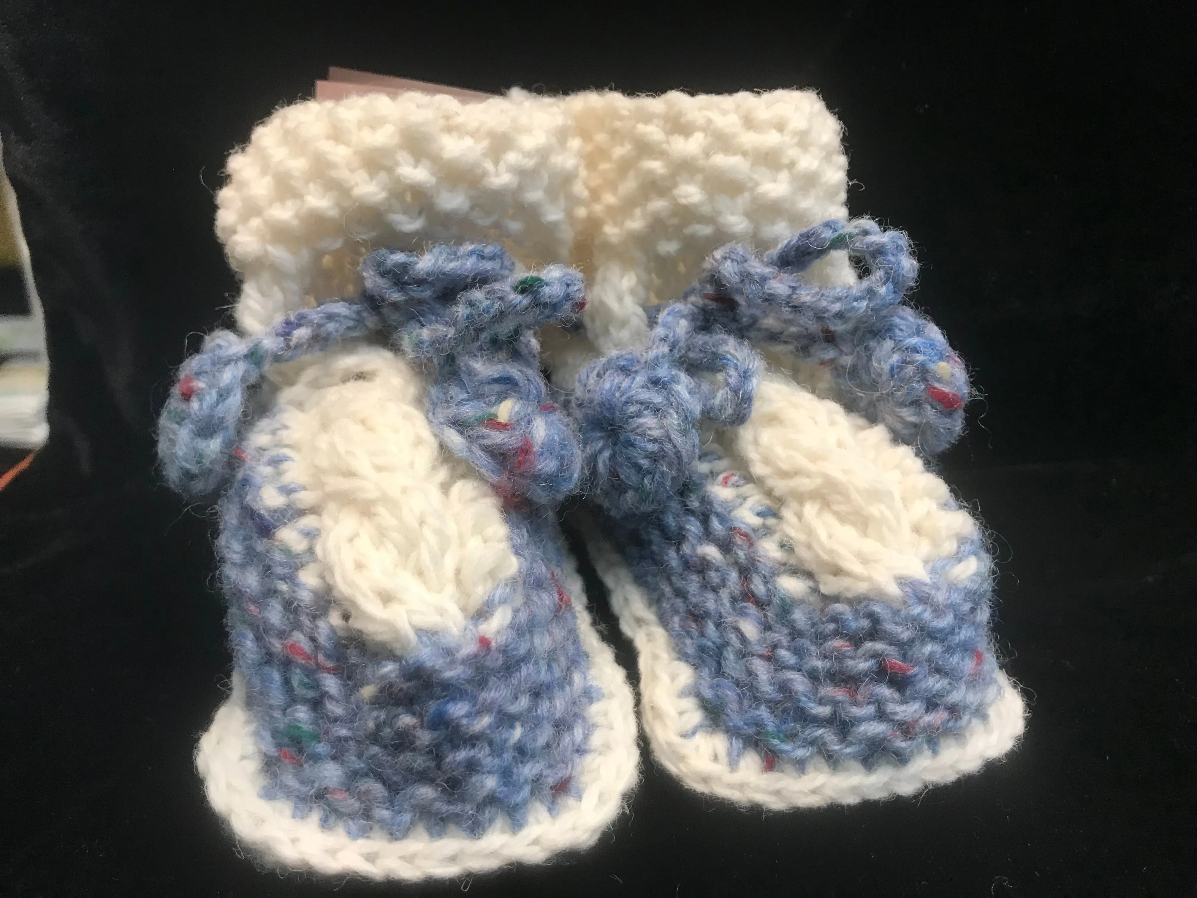 Handknit Aran Baby Booties