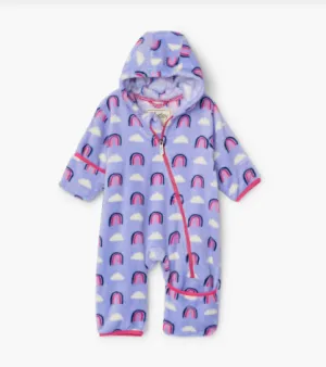 Happy Rainbows Fuzzy Fleece Baby Bundler
