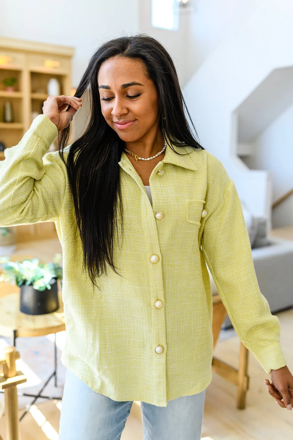 Hazel Blues® |  Daydreams Shacket in Yellow